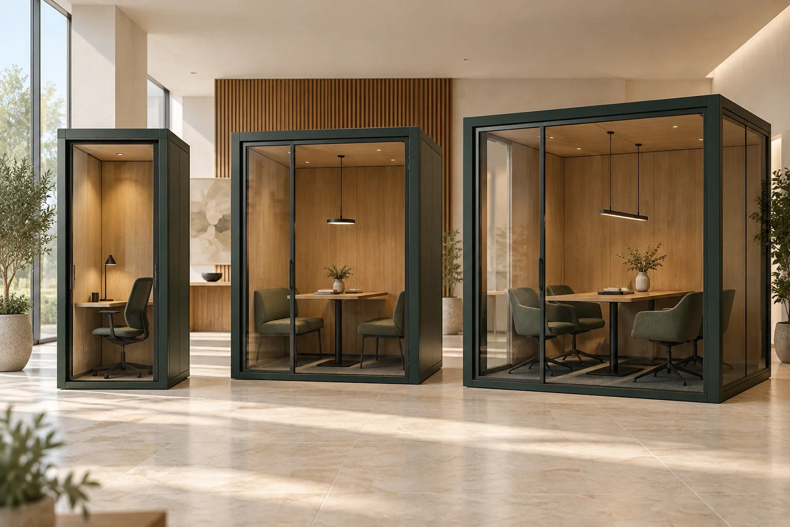 Concepto arquitectónico que ilustra Solo, Duo o Meet: empiece por la conversación.